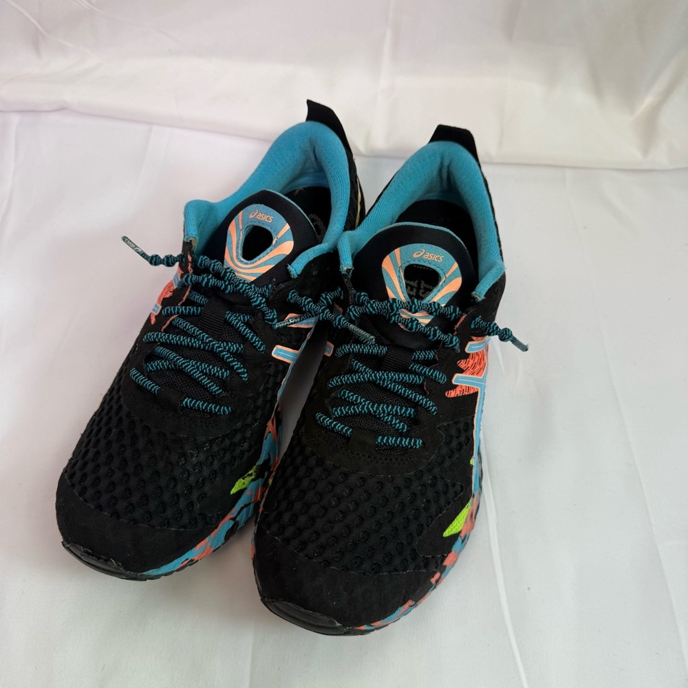 ASICS Noosa FF Running Shoes | Size 9.5 | Multicolor Black/Blue/Coral